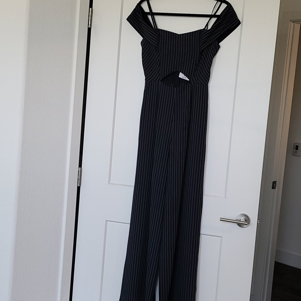 Forever 21 pinstripe jumpsuit
